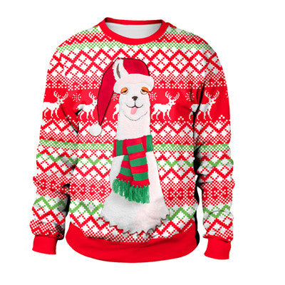 Autumn Winter Fashion Ugly Christmas Sweater Santa Elf Funny Pullover Womens Mens Print Sweaters Tops Clothing - My Store