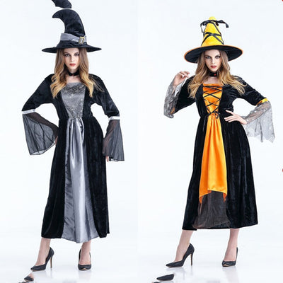 Women Scary Witch Costumes Adult Sorceress Cosplay Costume For Halloween Carnival Fancy Dress Women Magic Moment Costume - My Store