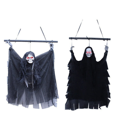 Halloween big hanging ghost horror props skull decoration - My Store