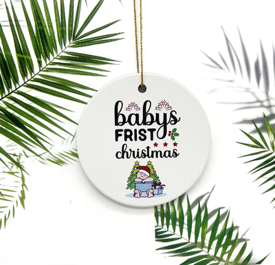 Christmas Ceramic Round Decorations Pendant - My Store
