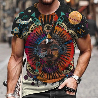 Men's Spring Graphic Digital Print T-shirt - My Store