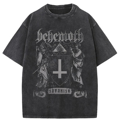 Religious Graphic T-shirt Setwear Hip Hop Mens Casual Tops - My Store
