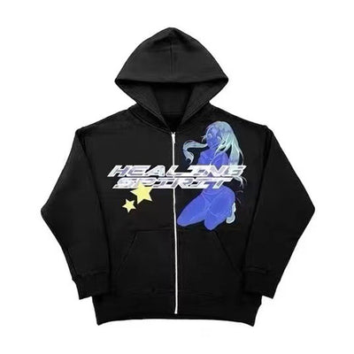 Art Retro Simple Ladies Hoodie Streetwear - My Store