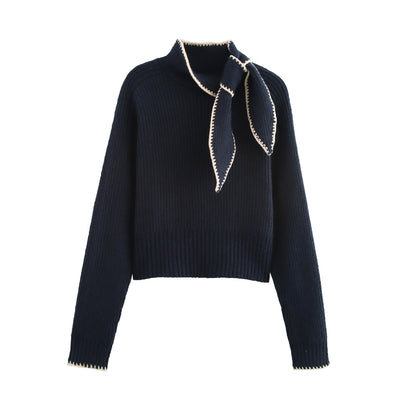 Ladies Bow Decorative Vest Pullover Sweaters - My Store