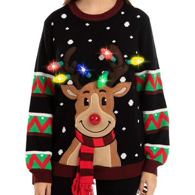 Christmas Elk Sweater Novel Christmas Atmosphere Sweater - My Store