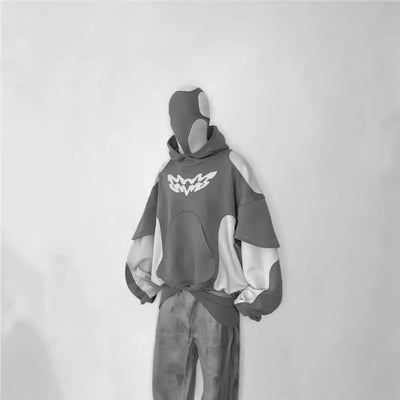 American Style Y2g Retro Contrast Color Street Trend Hoodie - My Store