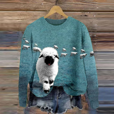 3D Printed Christmas Round Neck Sweater - My Store